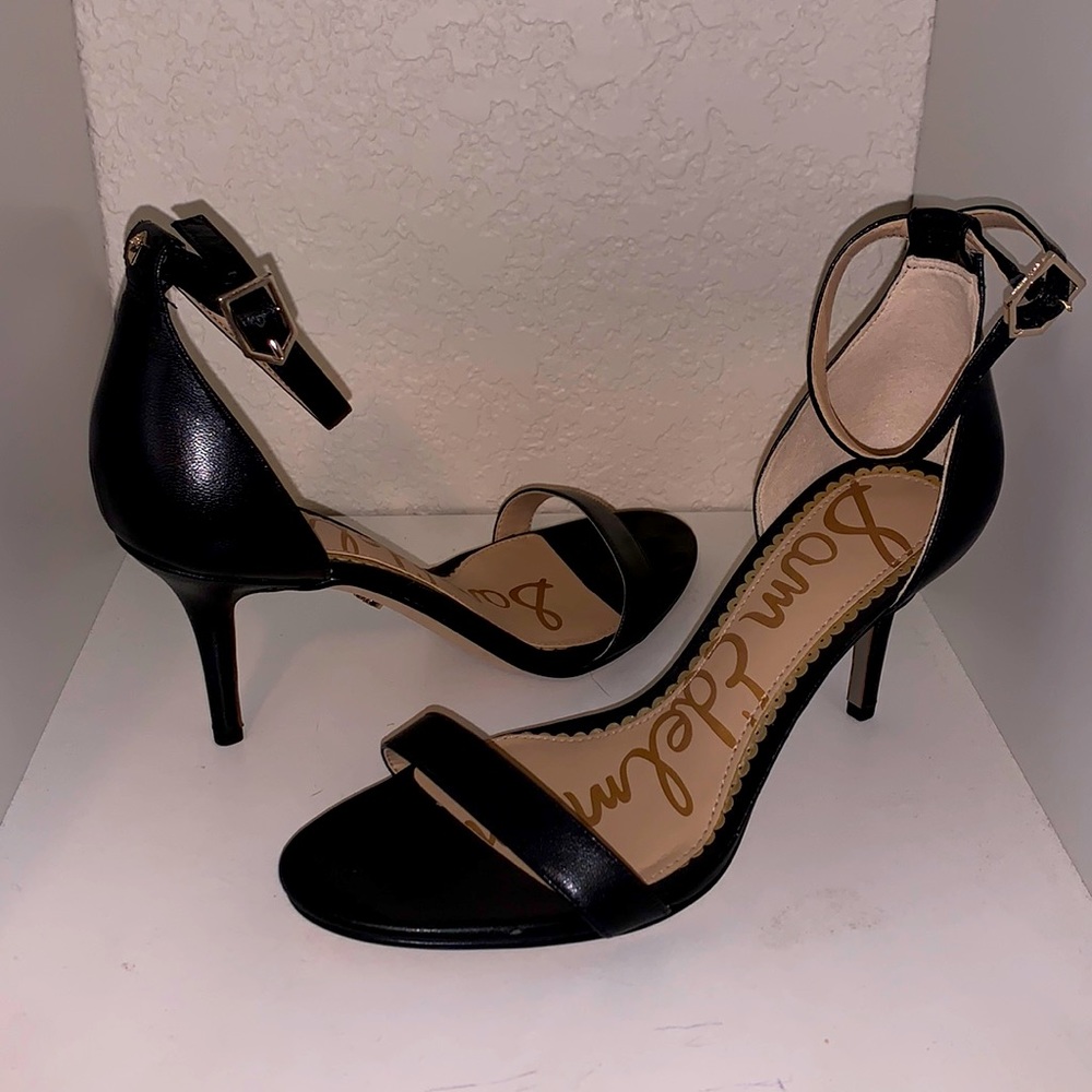 Ankle Strap Sandal Black Patent